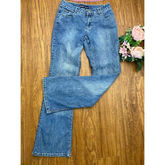 Revolt Juniors Denim Blue Jeans‎ Size 7 Medium Wash - Picture 1 of 12